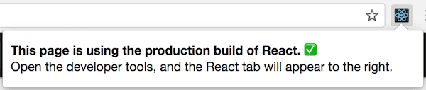 أداة تطوير React في موقع يستعمل React في وضع الإنتاج.